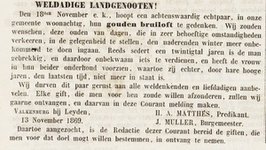 1869 - Gouden Bruiloft armen