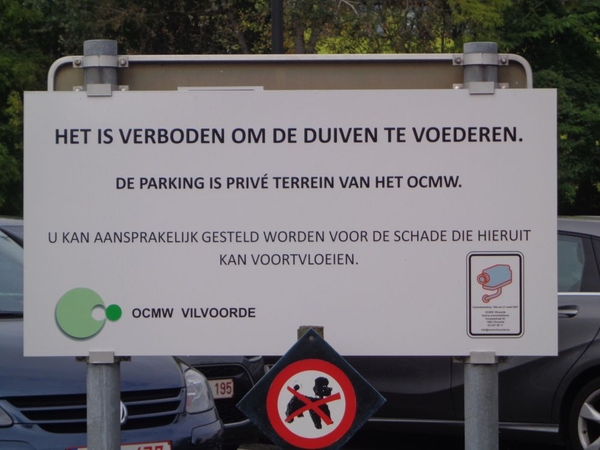 Verboden duiven te voederen...