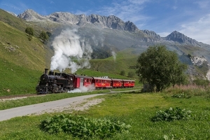 HG 3-4 4 van de DFB (Dampfbahn Furka Bergstrecke)