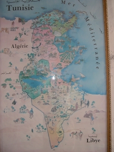 Kaart Tunesie