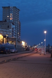 Avond zicht van de boulevard Vlissingen