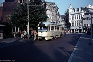 PCC 1183 van tramlijn 3 bij de halte  Grote Halstraat voor 't Gou