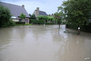 Wateroverlast 27-07-2014 aan het bufferbekken.