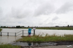 Wateroverlast 27-07-2014 aan het bufferbekken.