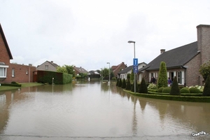 Wateroverlast 27-07-2014 aan het bufferbekken.