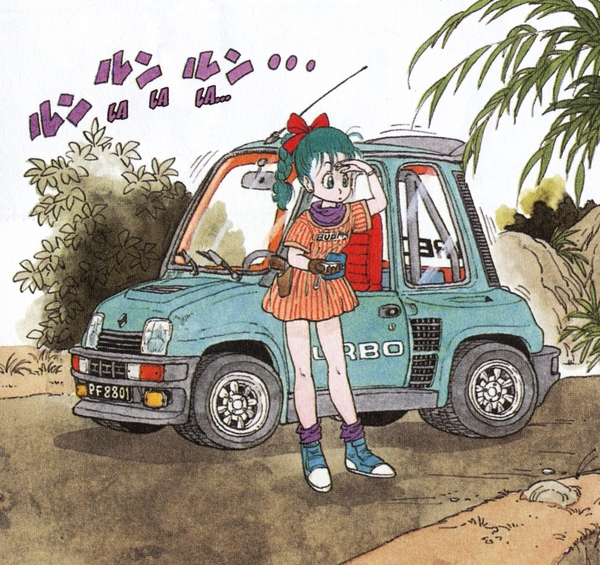 Dragonball_Akira-Toriyama_01_009_Bulma_Renault-5-turbo_ScanImage0