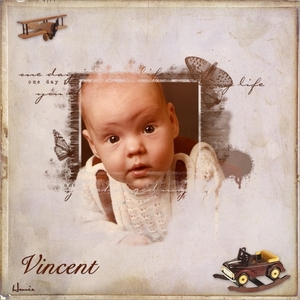 Vincent 3 maanden oud, lesje 6 met masker van Lynne