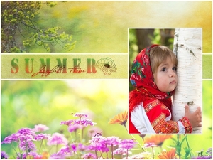 Zomer, template van Elly