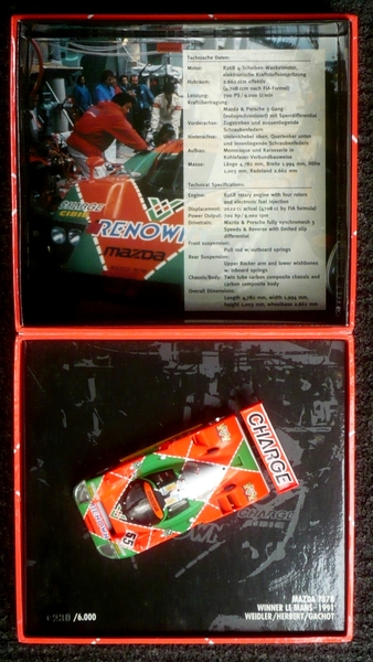 P1400148 Minichamps 1op43 Mazda 787B Winner 24h LeMans 1991