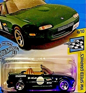 HotWheels-HW-2019_91-Mazda-MX-5-Miata_Dark-Green_MZspeed-&Plate=H