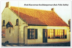 hoek kauwstr.koolskampstr.(huis Felix Sabbe)