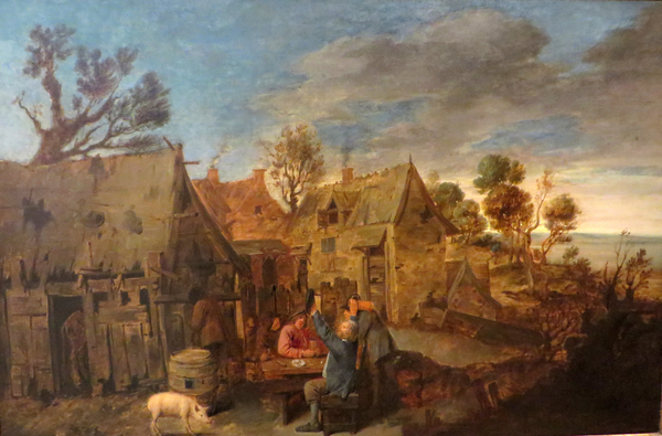 Village Scene with Men Drinking