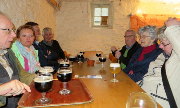 Einde van brouwerijbezoek
