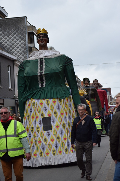 Reuzen op Roeselaarse Carnavalstoet 19-3-2017