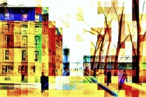 de stad aan de rivier