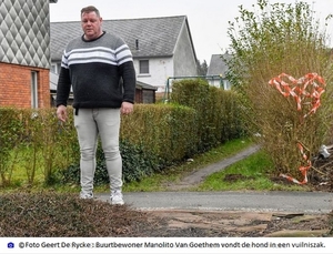 gedode hond in zak  Dendermonde