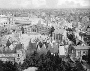 Luchtopname van de Wijk Oud Antwerpen 1894