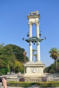 Sevilla monument van Colombus(dollar teken)