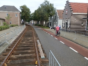 Aanleg van de tijdelijke trambaan