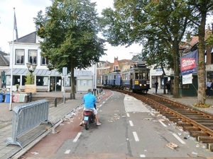 Aanleg van de tijdelijke trambaan