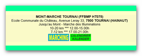 FFBMP marche Tournai