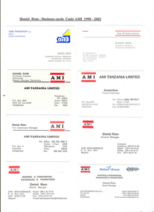 Business cards - carreer Cmb Compagnie Maritime Belge - AMI Antwe