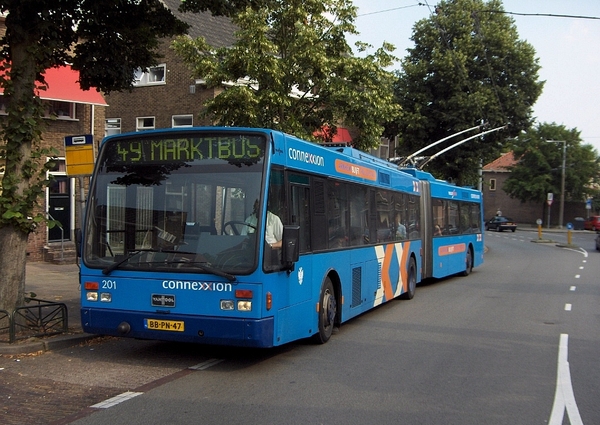 Connexxion 0201, Arnhem Zaslaan, 06-08-2004