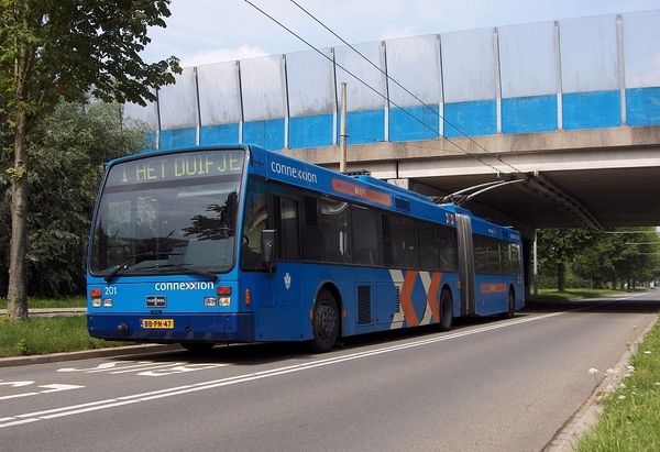 Connexxion 0201, Arnhem Keizersviaduct, 11-08-2004
