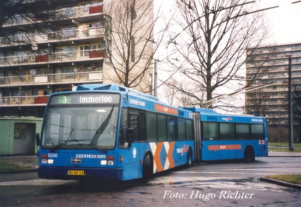 Connexxion 0206, Arnhem Eimerssingel-Oost, februari 2003