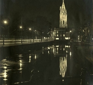 Grote Kerk gezien van het Piet Heinplein .1948
