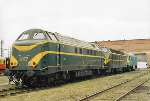 Trein 6077 te Saint Ghislain op 8 december 2007.
