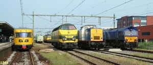 De line-up in het station van Goes. Speciaal voor deze excursie w