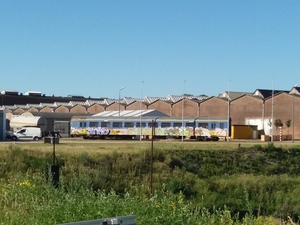 De middenbak van IC3 (ICM0) treinstel 4001 op het terrein van Ind