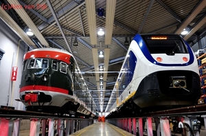 NSM 252 en de splinternieuwe SLT 2430 van Nsr naast elkaar in de 