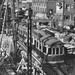 Vernieuwen Grote Houtbrug (tram gaat gewoon door) Haarlem 1930.