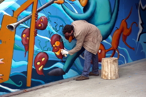 Streetart-Spoorweg-Fietsviadukt-Roeselare-