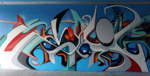 Streetart-Spoorweg-Fietsviadukt-Roeselare-