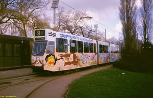 Artis, GVB 813, Lijn 9, standplaats Watergraafsmeer,