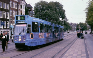 Backbone bags, GVB 783, Lijn 9, Waterlooplein,