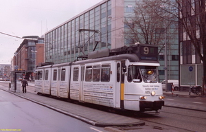 Ben(uitvoering 2), GVB 655, Lijn 9, Muiderstraat, 8 maart 2000.