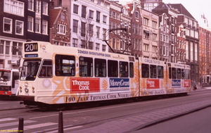 Circle-Tramlijn 20  New Metropolis, GVB 808, Nieuwe Z.Voorburgwal