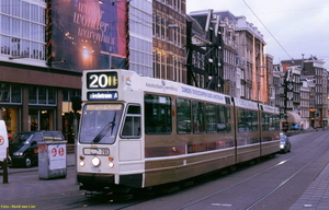 Hotel Club Arena(uitvoering 2), GVB 791, Lijn 20, Rokin,