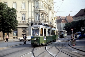 205 met bijwagen nr. 308b als lijn 4 naar Liebenau en daarachter 