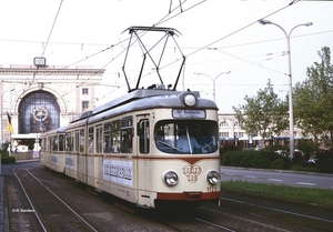 RHB 1123 met bijwagen nr. 1217 op de Kaiserring. Mannheim 30-05-1