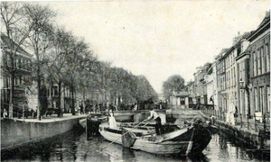 Boomsluiterskade, met links de Uilebomen 1903