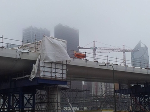 Stukje E lijn schiet al aardig op. ? bij C.S.Den Haag