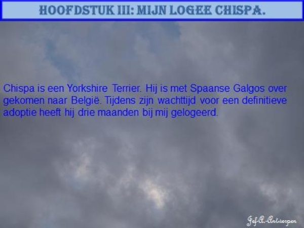 Hoofdstuk III Mijn logee Chispa.