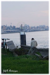 Genieten van de herfst aan de Schelde.