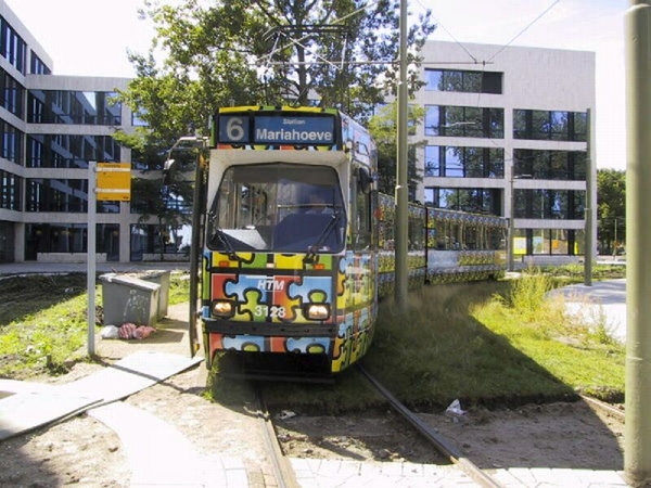 3128 Puzzeltram Station Mariahoeve 27-08-2000