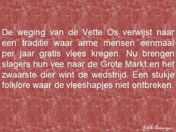 Weging van de Vette Os.